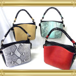 オーダー例17：パイソン／ラムの２本手バッグ